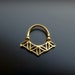 Gold Septum For Pierced Nose Flower Of Life Sacred Geometry Septum Gold Plated Jewelry Tribal Nose Piercing Septum 