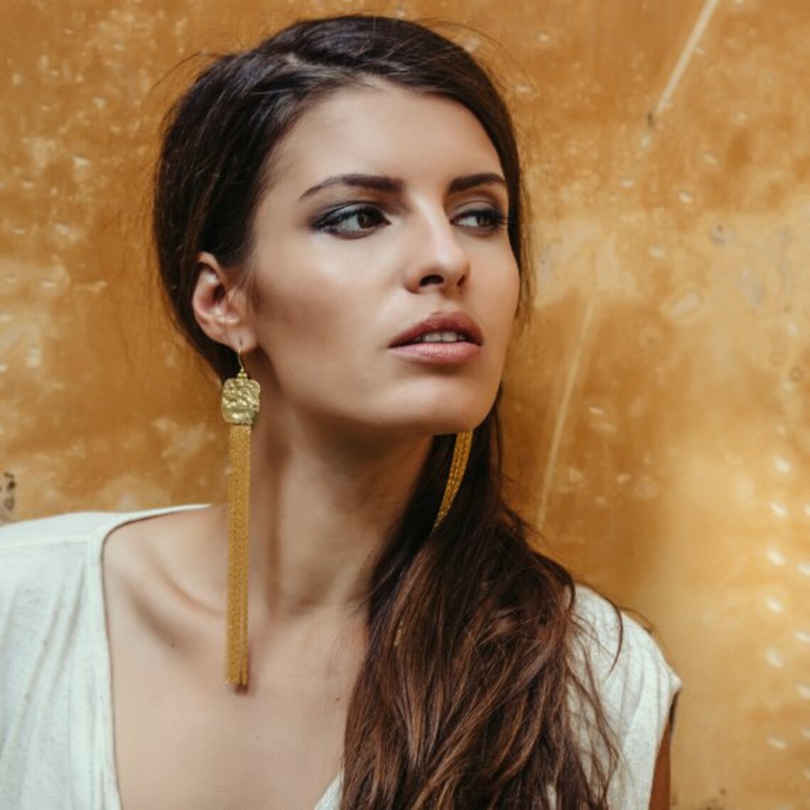 Extra Long Gold Earrings Chain Tassel Earrings Dangle Chain Etsy