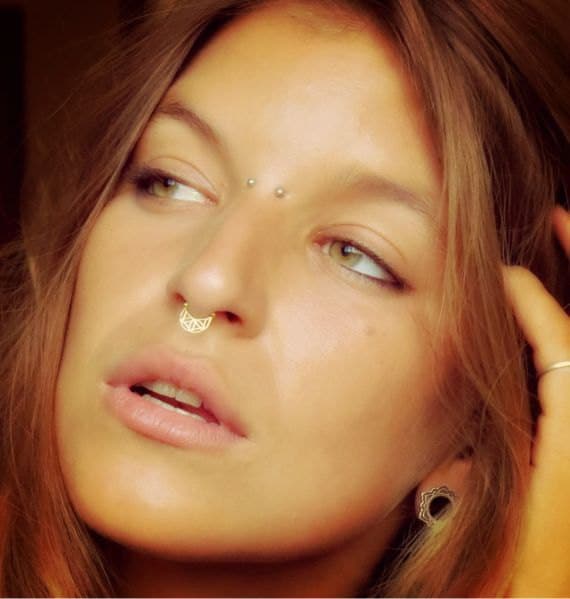 Ear Tunnels Brass Tunnels Lotus Tunnel Tribal Ear Tunnels Etsy