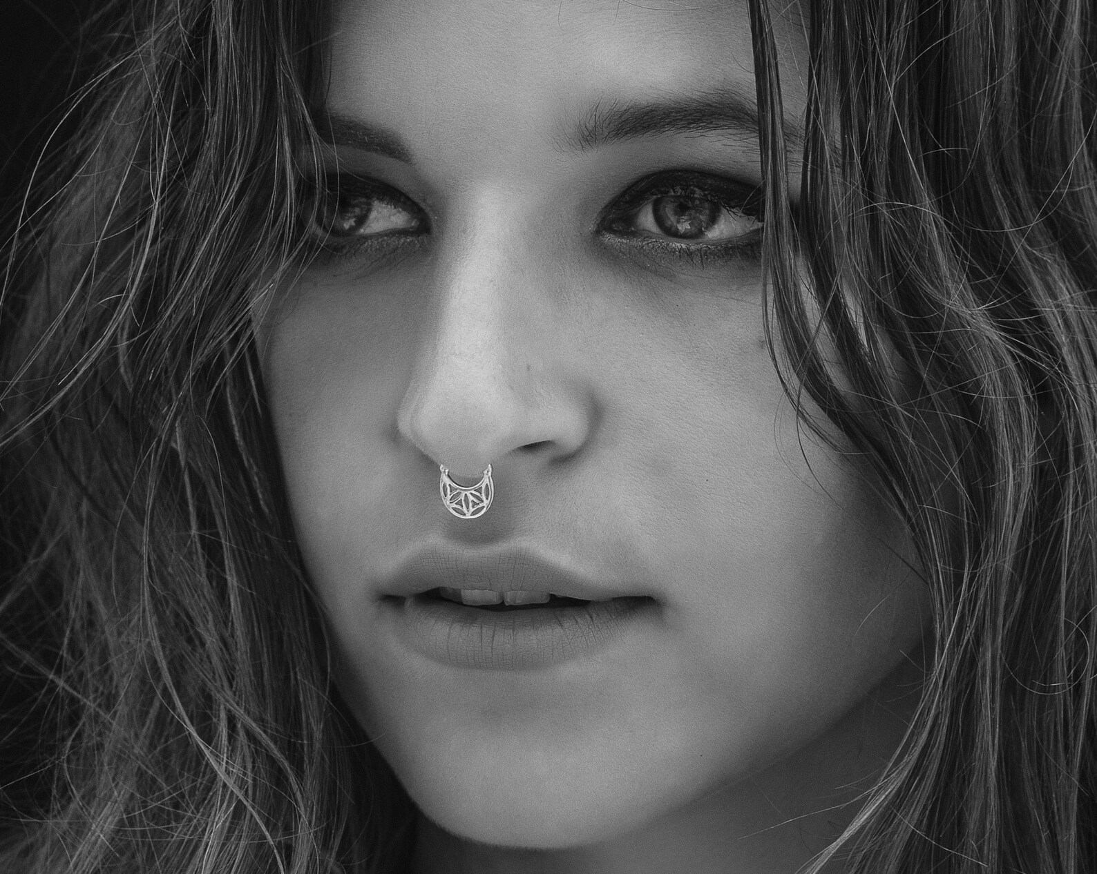 Silver Septum Ring Silver Septum Jewelry Daith Earring Etsy