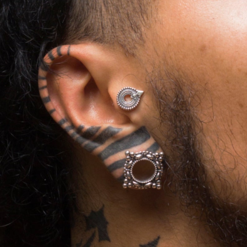 Ear Gauges Gauge Jewelry Tunnels Ear Tunnels Sterling Etsy