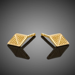 Gold Stud Earrings, 14k Gold Studs, Gold Studs, Geometric Studs, Triangle Earrings, Small Gold Studs, Solid Gold Studs, Minimalist Studs