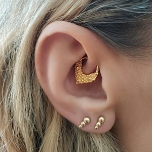 Tribal Ear Piercing, Tragus Earring, Helix Hoop, Tragus Hoop, Helix Earring, Cartilage Earring, 16g, 18g, Gold or Silver Earring