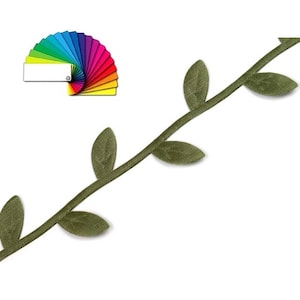 3M Galon guirlande de feuilles en satin / Nombreux coloris / Guirlande lierre, décoration lierre, ruban lierre, ruban guirlande feuilles