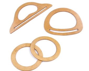 2 wooden bag handles / round, oval, long / round bag handles, wood handles for bags