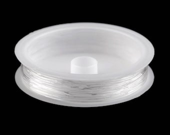 Elastikband für Perlen Ø1 mm rund / transparente elastische Schnur, elastische Schnur, Strickgummi