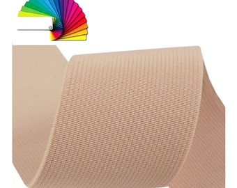 Large Woven Elastic Tape 50mm / Many colors / Elastic band, elastic ribbon, elastic trim, waistband elastic, rubber band, elastic waistband