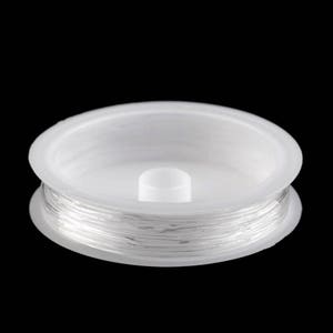 Spool of Elastic Cord Ø1 mm  / transparent elastic cord, elastic cord, knitting elastic