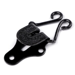 4 metal hooks 18x25mm / silver or bronze / metal clip, hook clasp, snap clasp, sewing clasp, hook and loop fastener image 2