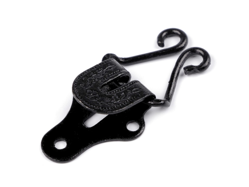 4 metal hooks 18x25mm / silver or bronze / metal clip, hook clasp, snap clasp, sewing clasp, hook and loop fastener image 2