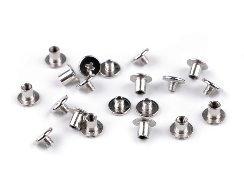 10 Saddle rivets Ø10 mm silver nickel or pink gold, metal rivet for bags image 6