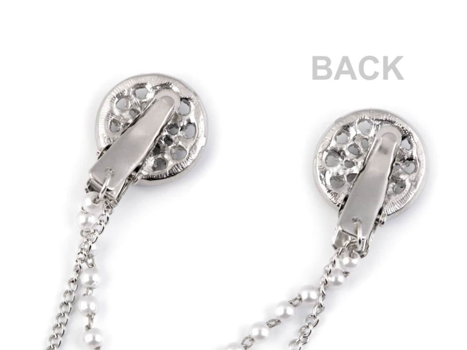 Strass Femmes Décorées 3 Anneaux écharpe Châle Anneau Clip (doré