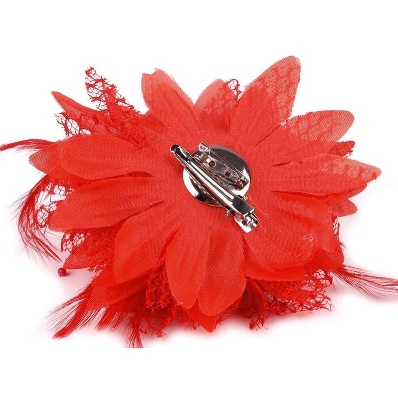 Accesorio para el cabello o broche de flores en sisal y plumas, tocado, tocado imagen 9