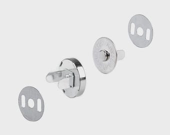 5 magnetycznych zapięć do torby (10, 14, 18 mm), magnetyczny zatrzask, zapięcie torby w kolorze brązowym, srebrnym, złotym i czarnym