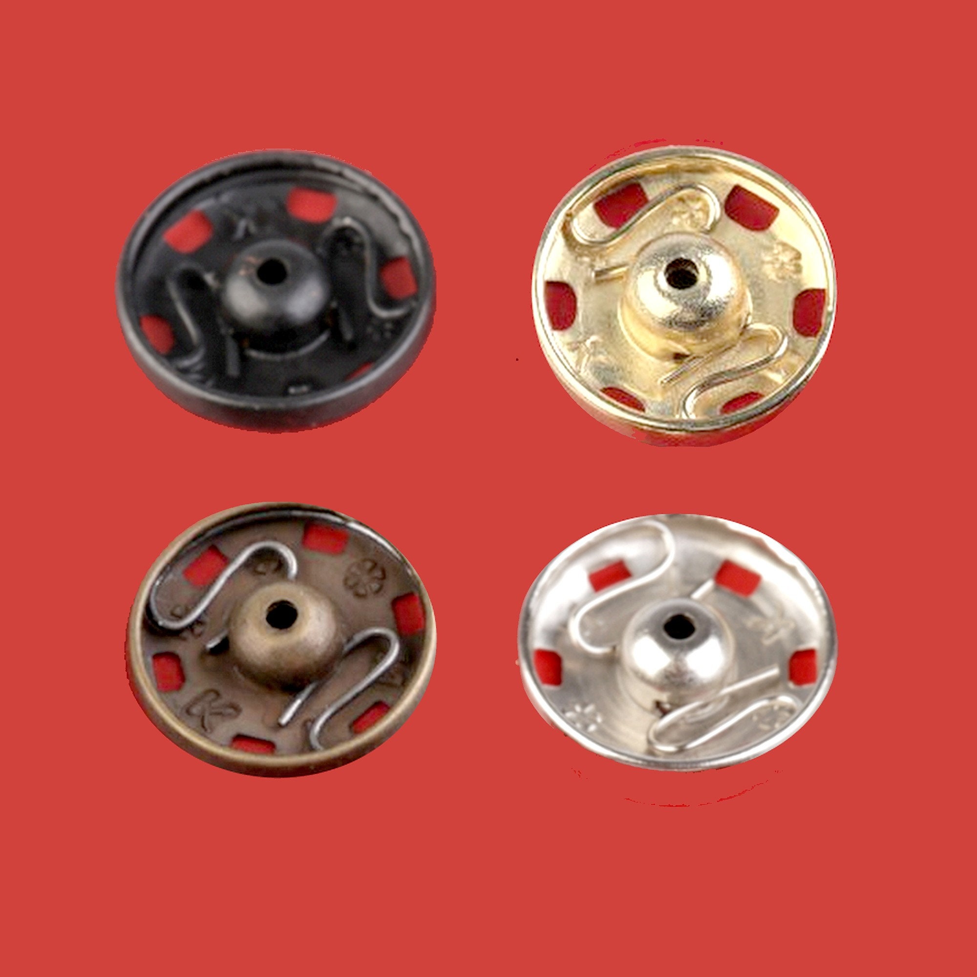 Bouton Pression Métal à Coudre