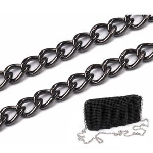 metal bag Strap chain s 120cm / bag handles, shoulder bag chain, metal chain, chain strap, chain handle for bag making image 4