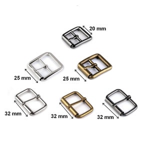 belt buckle metal / 20-25-32mm / Silver, bronze, black / buckle for straps or belts image 3