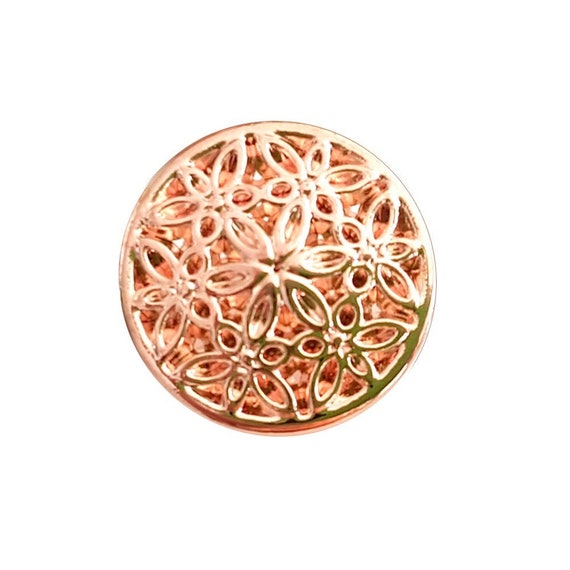 Or Rose Métal Décoratif boutons 15 MM OU 20 MM vendu par bouton