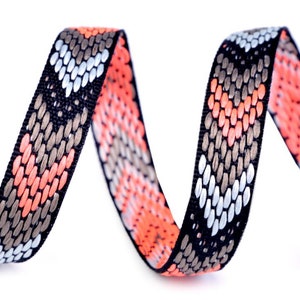 3M treccia tessuta modello 14 millimetri Indian / nastro etnica, nastro folk, nastro tessuto, nastro colorato, bracciali, nastro indiano