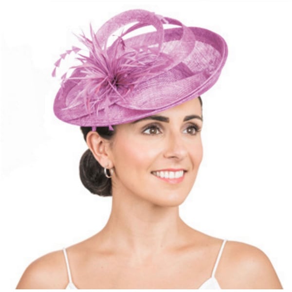 Bibi mariage fleur marron ou rose, Chapeau mariage, accessoire de coiffure mariage