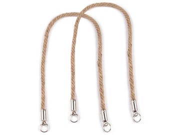 2 Twisted Sisal Bag Handles length
