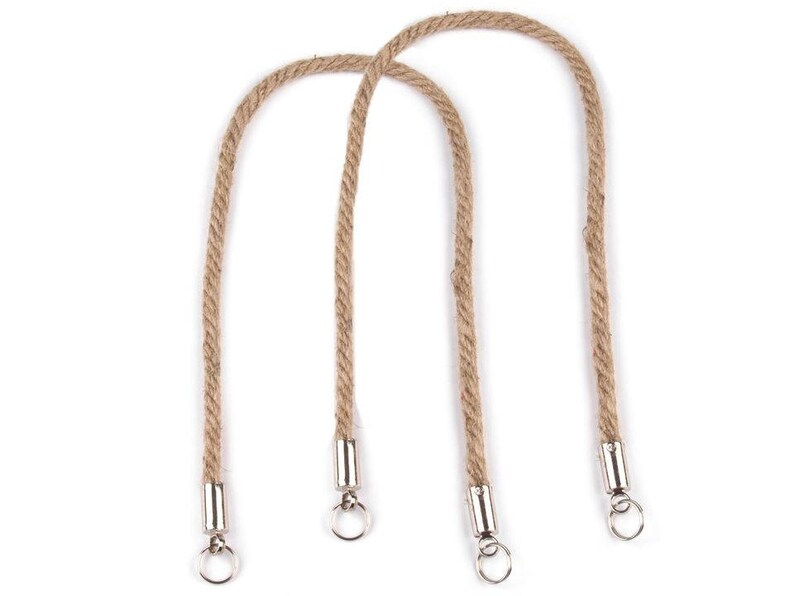 Raw Rope Bag Handles With Silver Metal Buckles / Cotton Rope Etsy