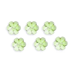 10 boutons cristal fleurs transparents 13mm / Nombreux coloris / Boutons fleurs en plastique transparent, boutons fantaisie, boutons fille image 10