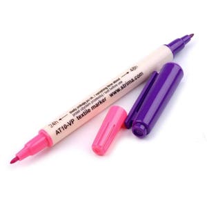 Double-sided Disappearing Textile Marker 24h-48h / Fabric marking, tailor's chalk, erasable double-sided pen for patterns image 1