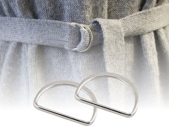 4 Flat D Rings for Straps width 25 mm or 30 mm