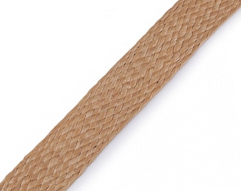 3yd polypropylene strap 30 mm imitation braided straw / Natural strap, bag handles, belts, tote bags, messenger bags