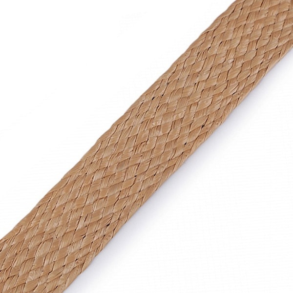 3yd polypropylene strap 30 mm imitation braided straw / Natural strap, bag handles, belts, tote bags, messenger bags