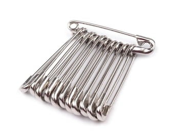 Spille di sicurezza Spille di sicurezza da 28 mm / argento per indumento, spille di fissaggio per abbigliamento