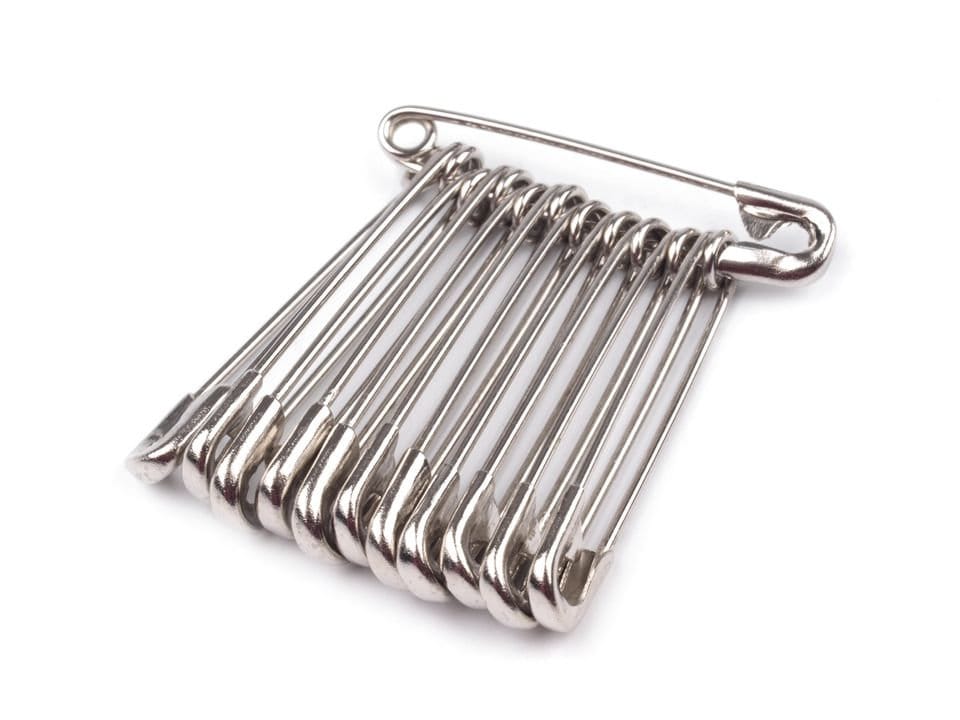 Safety Pins 28mm / Silver Safety Pins for Garment, Clothing
