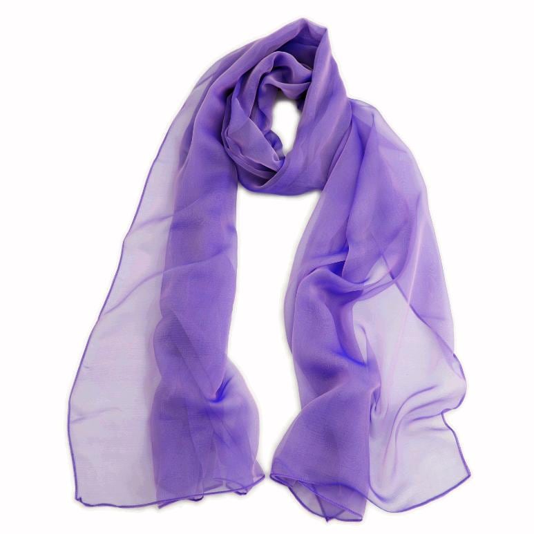 Pure Silk Chiffon Stole 180x55cm / Many Colors / Silk Scarf