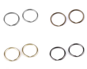 Key ring 25mm / silver nickel metal / key rings, metal loop, metal buckle, metal ring, silver hook