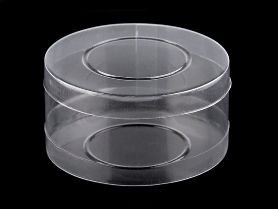 3 cajas redondas de plástico transparente / varios tamaños - Etsy España