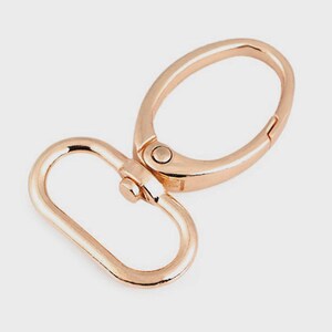 2 swivel hooks / silver, bronze, gold, black / hook fastener clips keychain hanging clasps metal image 7