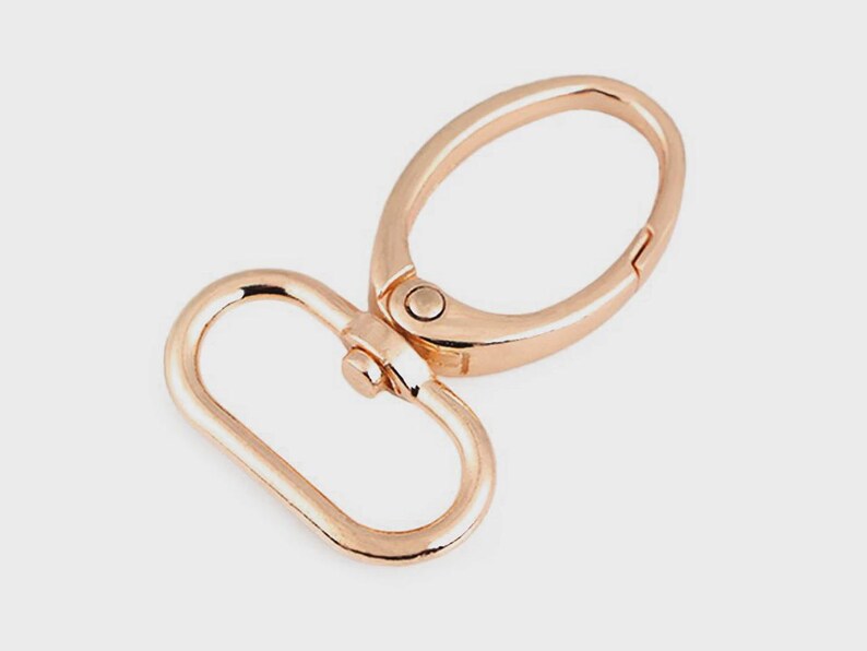 2 swivel hooks / silver, bronze, gold, black / hook fastener clips keychain hanging clasps metal image 7