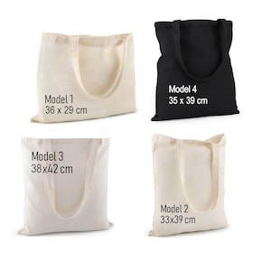 Sac en toile de coton brute à décorer / sac cabas, sac coton, sac de courses