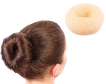 Round foam hair donut for buns / Large, medium, small / Blonde, light brown, dark brown / Hair donut, hair donut, foam hair donut