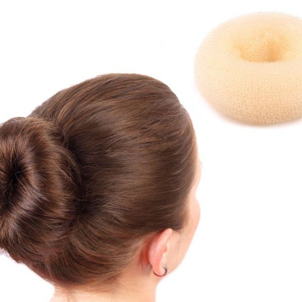 Crépon mousse rond pour chignon / Grand, moyen, petit / Blond, chatain, brun / Donut chignon, boudin cheveux, boudin mousse chignon