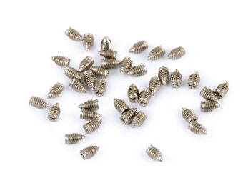 Petites vis sans tête argent ou bronze /  2,7 x 5 mm / mini vis pour cadre de sacs