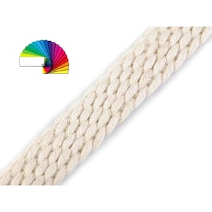 Braided cotton webbing tape / 20mm / Rope webbing strap, dog collar or leash webbing, handle webbing, bag webbing, shoulder bag handle