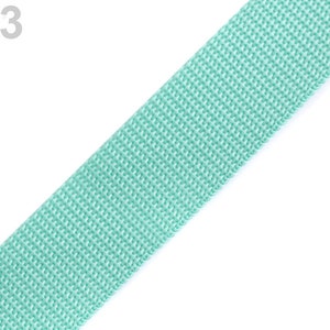 Polypropylene webbing tape 20m, Nylon webbing strap, dog collar or leash webbing, handle webbing, bag webbing 533 Green water