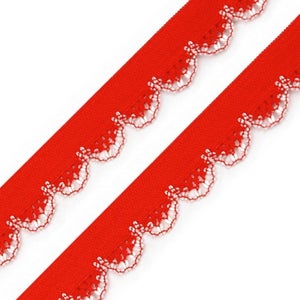 3M nastro elastico smerlato con lurex 14mm / molti colori / banda elastica decorativa, bordo elasticizzato lingerie, bordo elasticizzato