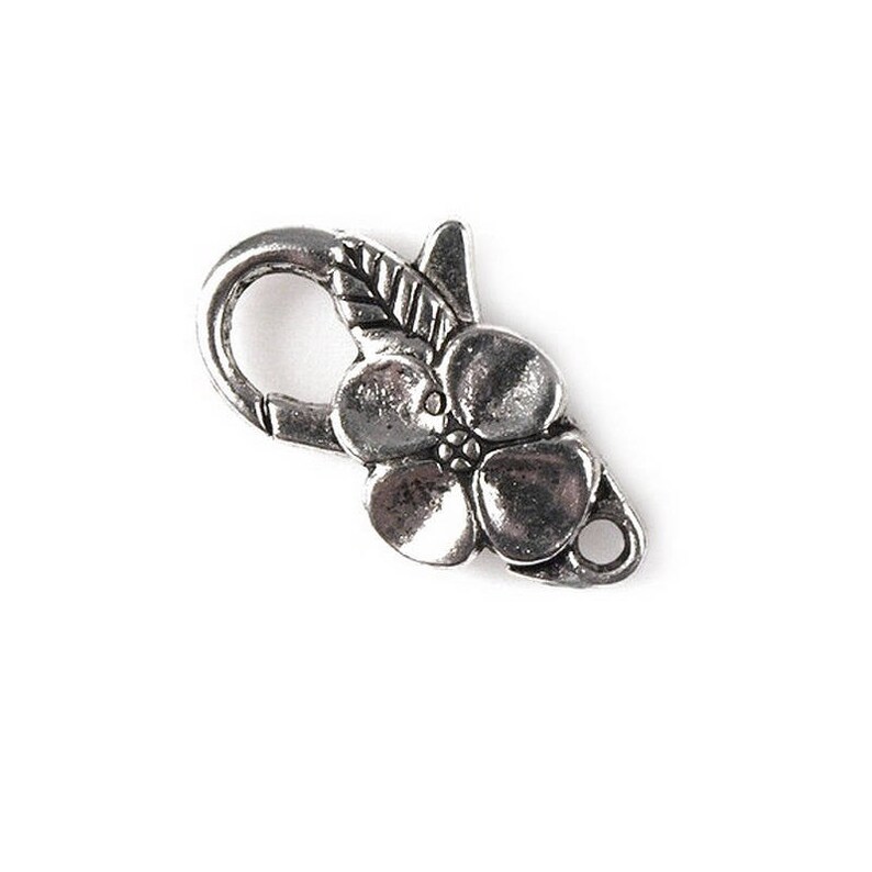 2 flower clasp closures / silver or brass / Clasp closure for Etsy