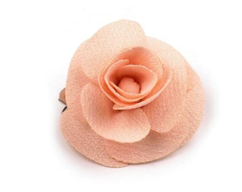 Broche o tela para el pelo de flores 5 cm / naranja, salmón, rosa / flor con gradiente sutil, para pinza de pelo o broche de flores