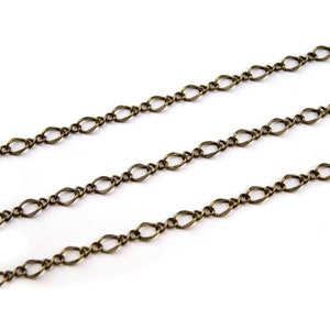 Cadena para joyería que se vende por metros / metal plateado, bronce, cobre / malla metálica de plata fina, cadena de collar imagen 7