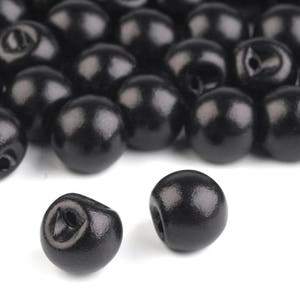 20 boutons boules 6-8-9-10mm pour robe de mariée Noir