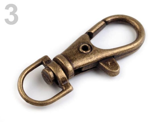 2 chiusure a moschettone girevoli con gancio a scatto girevoli per cordino portachiavi clip girevoli per cani accessori hardware ganci a molla in metallo gancio portachiavi per borsa gioielli oro